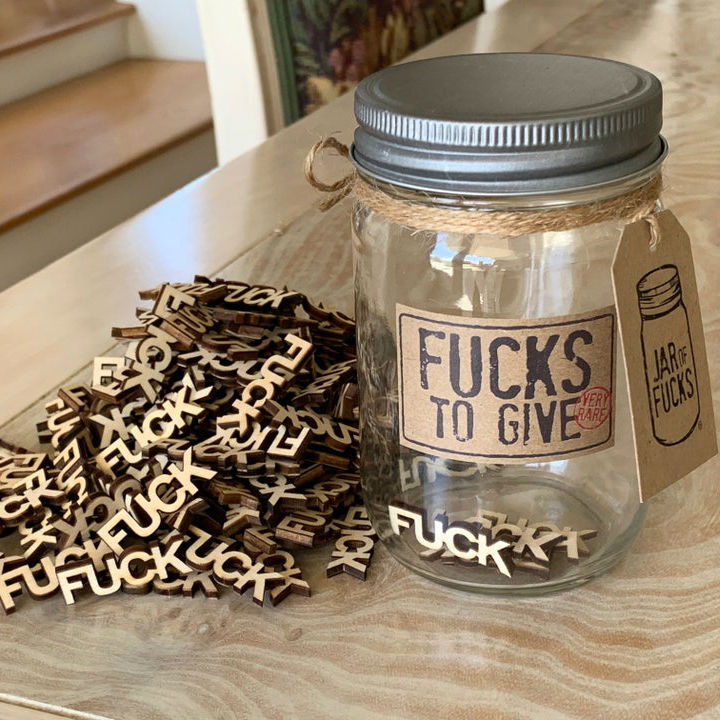  Fucks to Give,Jar of Fuck Gift Jar,Give a Fucks in a