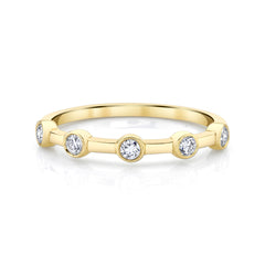 14k gold and diamond bezel set ring by Carter Eve Jewelry