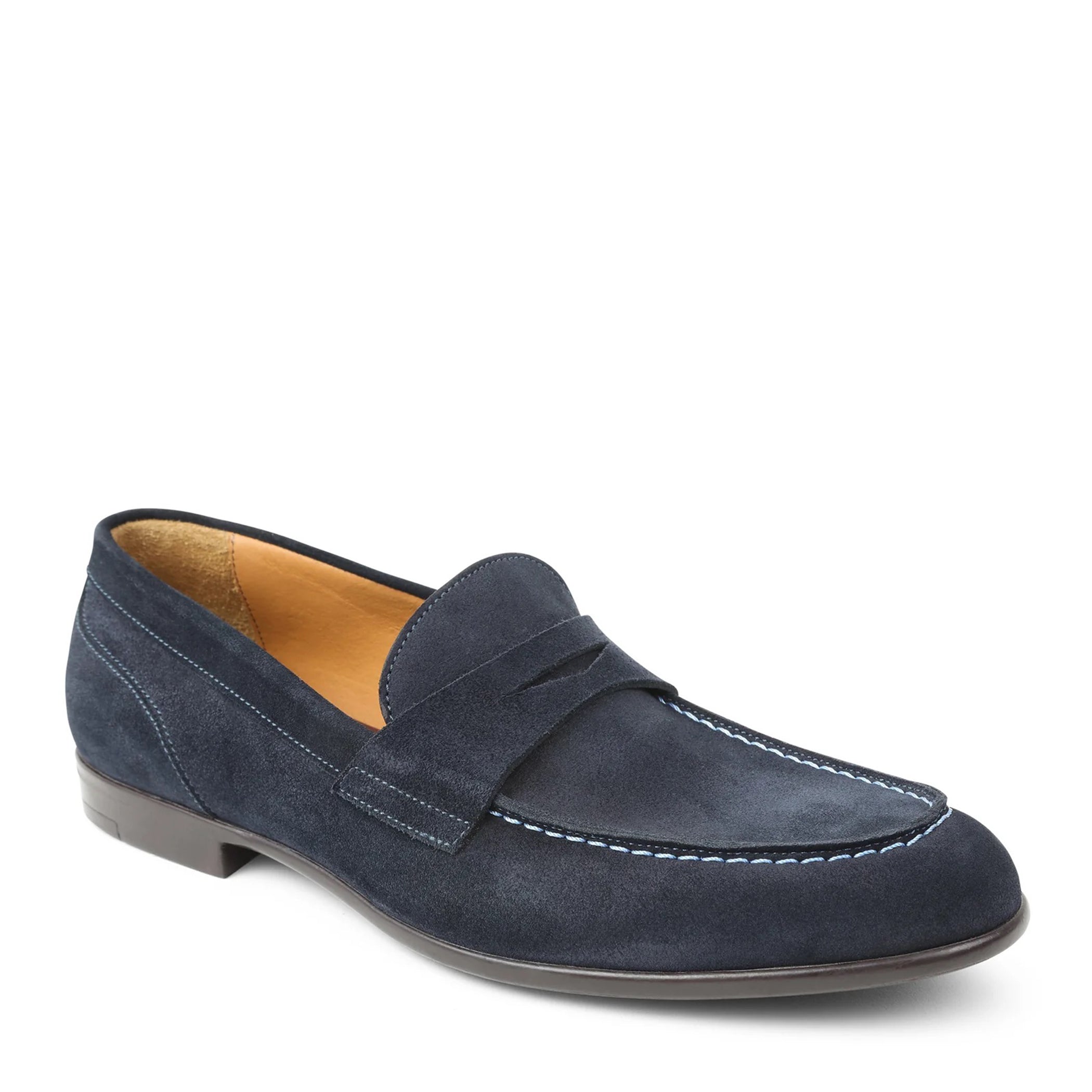 Suede Loafer - Navy – Bruno Magli