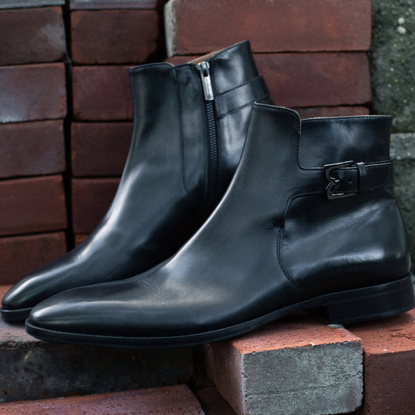 Angiolini Leather Dress Boot - Black – Bruno Magli