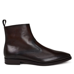 Cavuto Leather Boot - Dark Brown 