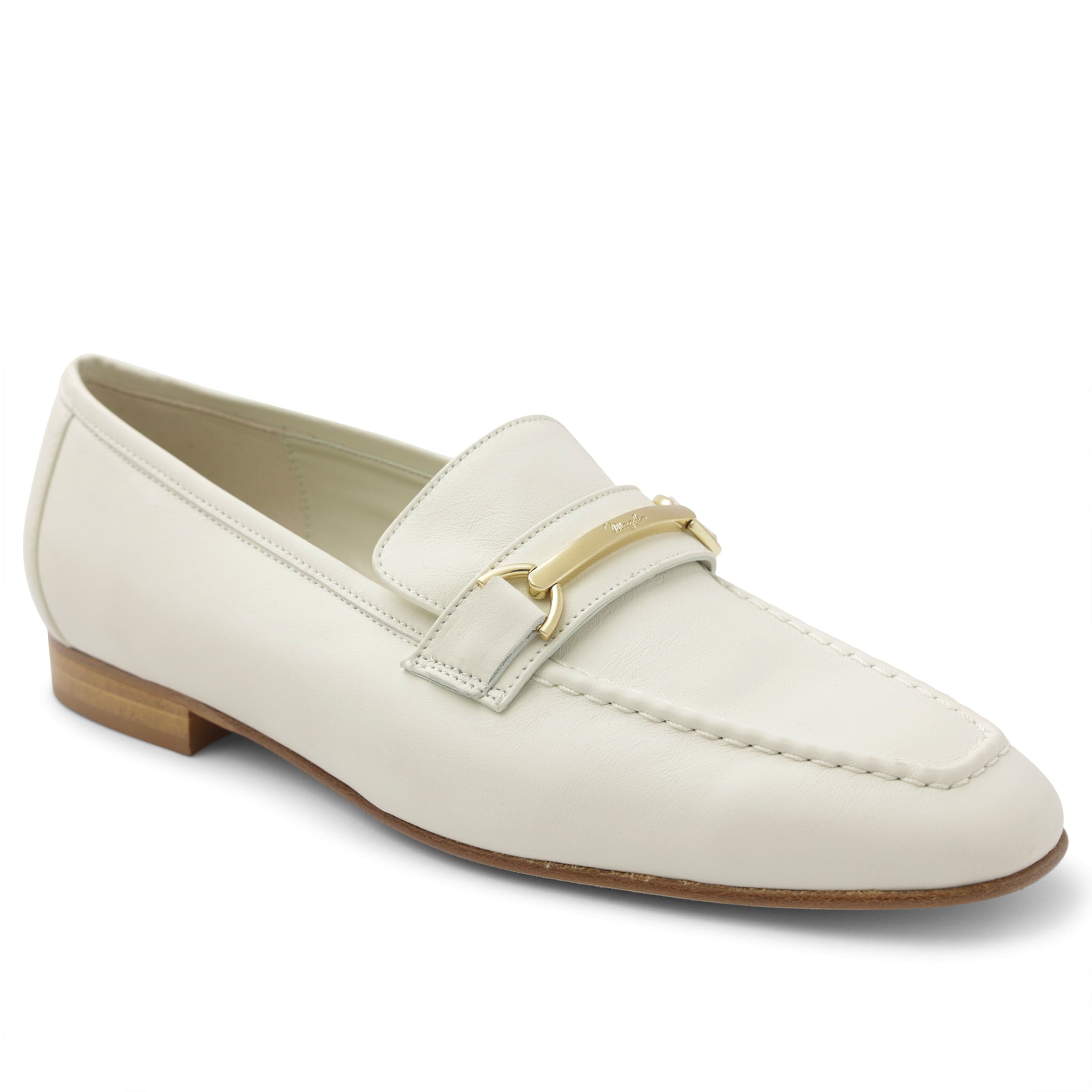 Image of Marco Women's Leather Slip-On Loafer - Off White