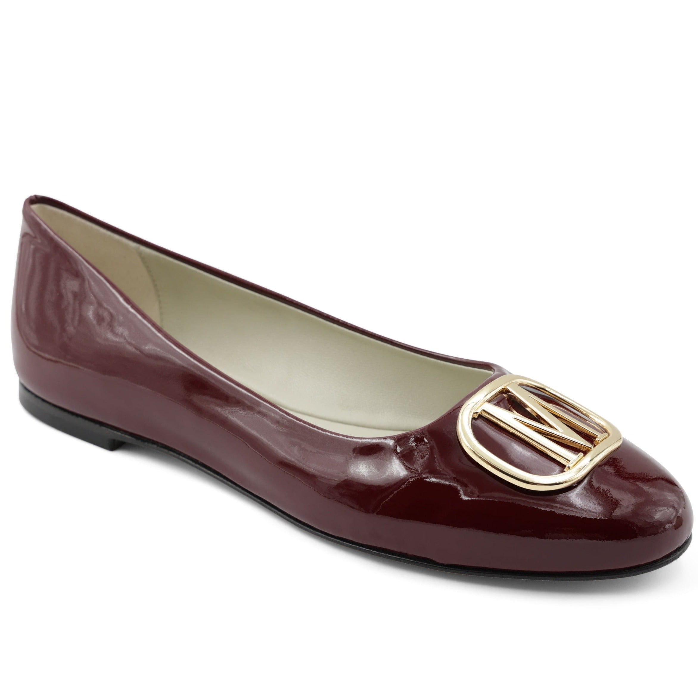 Image of Mimi Signature Leather Ballet Flat - Bordo Patent