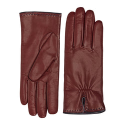 womens navy leather gloves