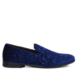 Picasso Velvet Venetian Slip-On - Blue 