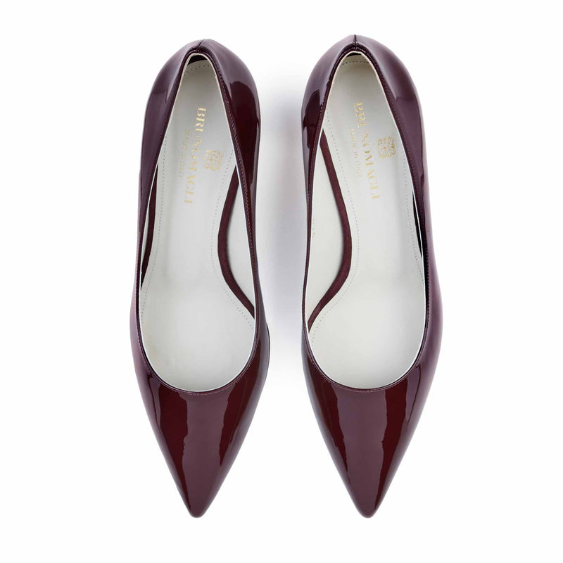 Perla Patent Leather Pump - Wine Patent 