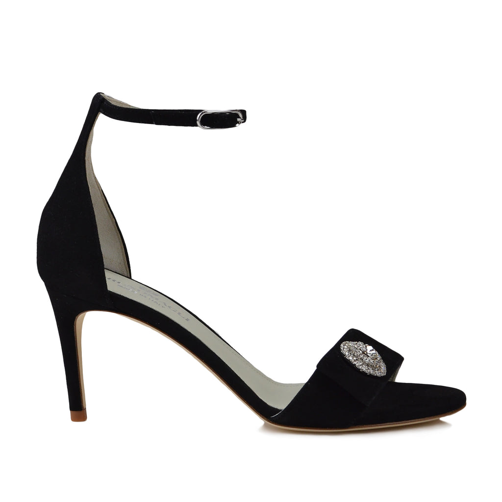 3 inch black sandal heels