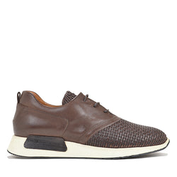 Dito Sneaker - Dark Brown Woven Leather 