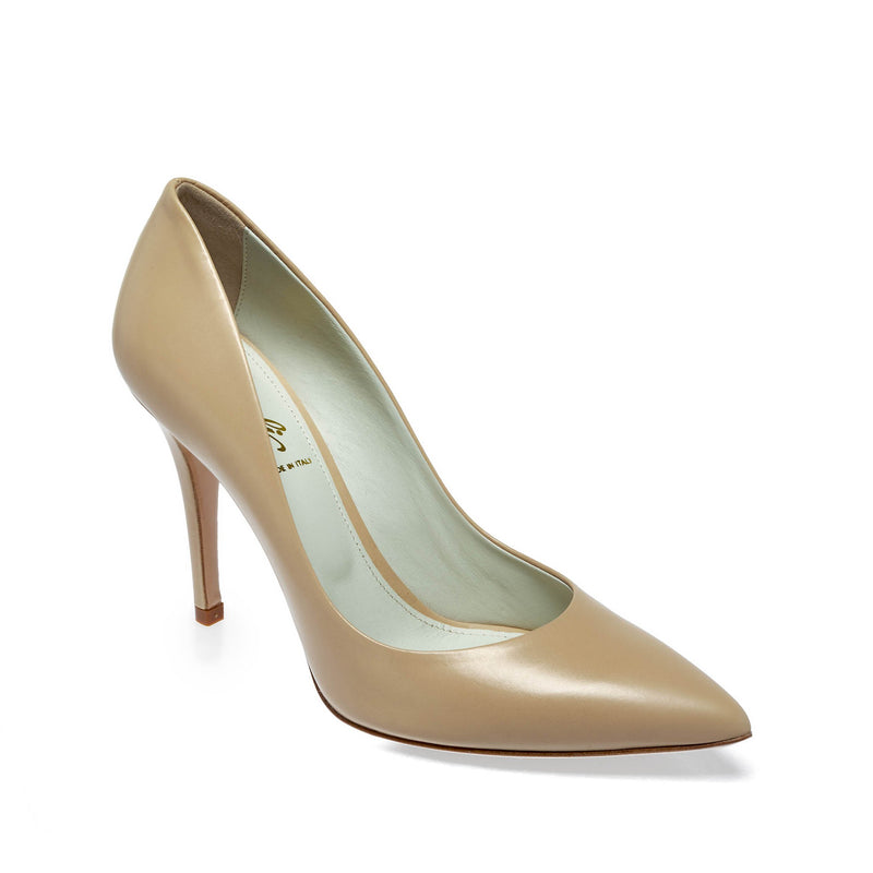 Fosca Pointed-Toe Pump, 3.5-Inch - Nude 