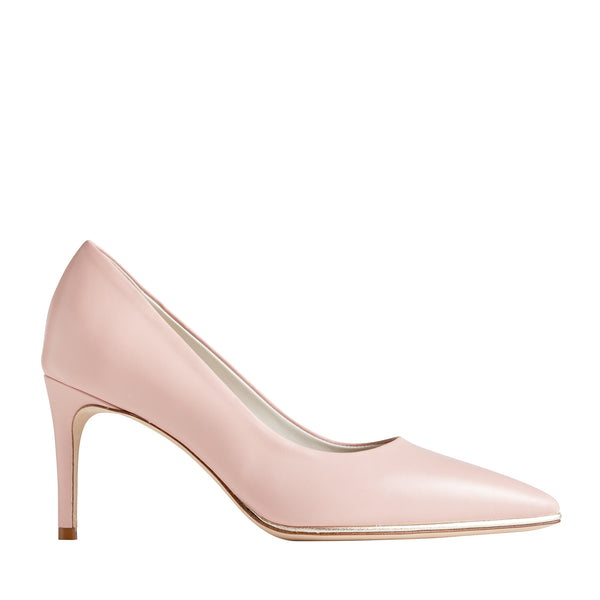 tan pointed pumps