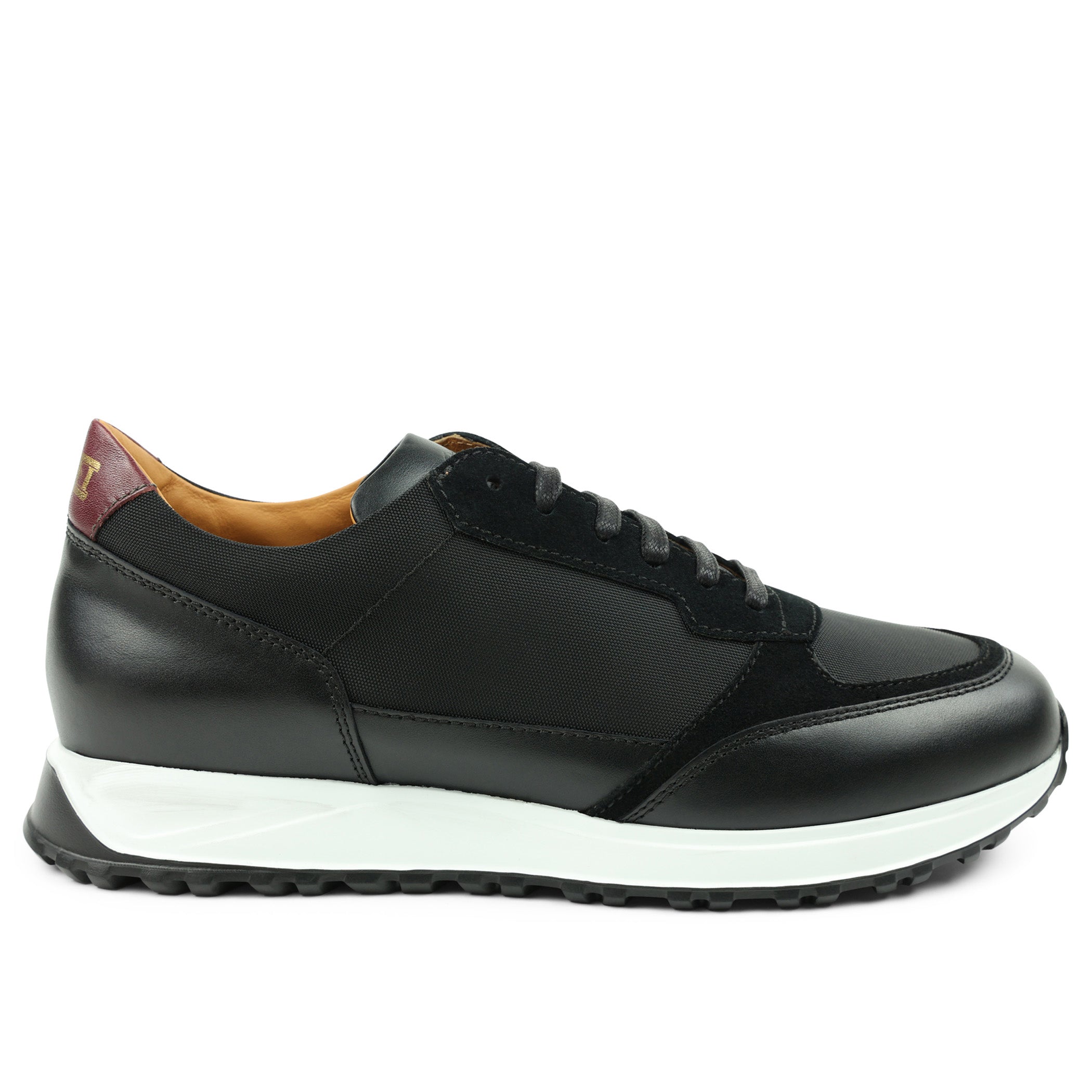Holden Leather/Nylon Lace-Up Sneaker - Black – Bruno Magli