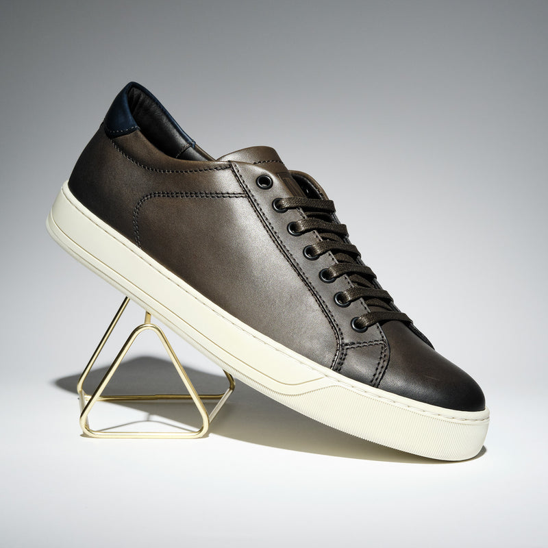 Westy Leather Sneaker - Grey – Bruno Magli