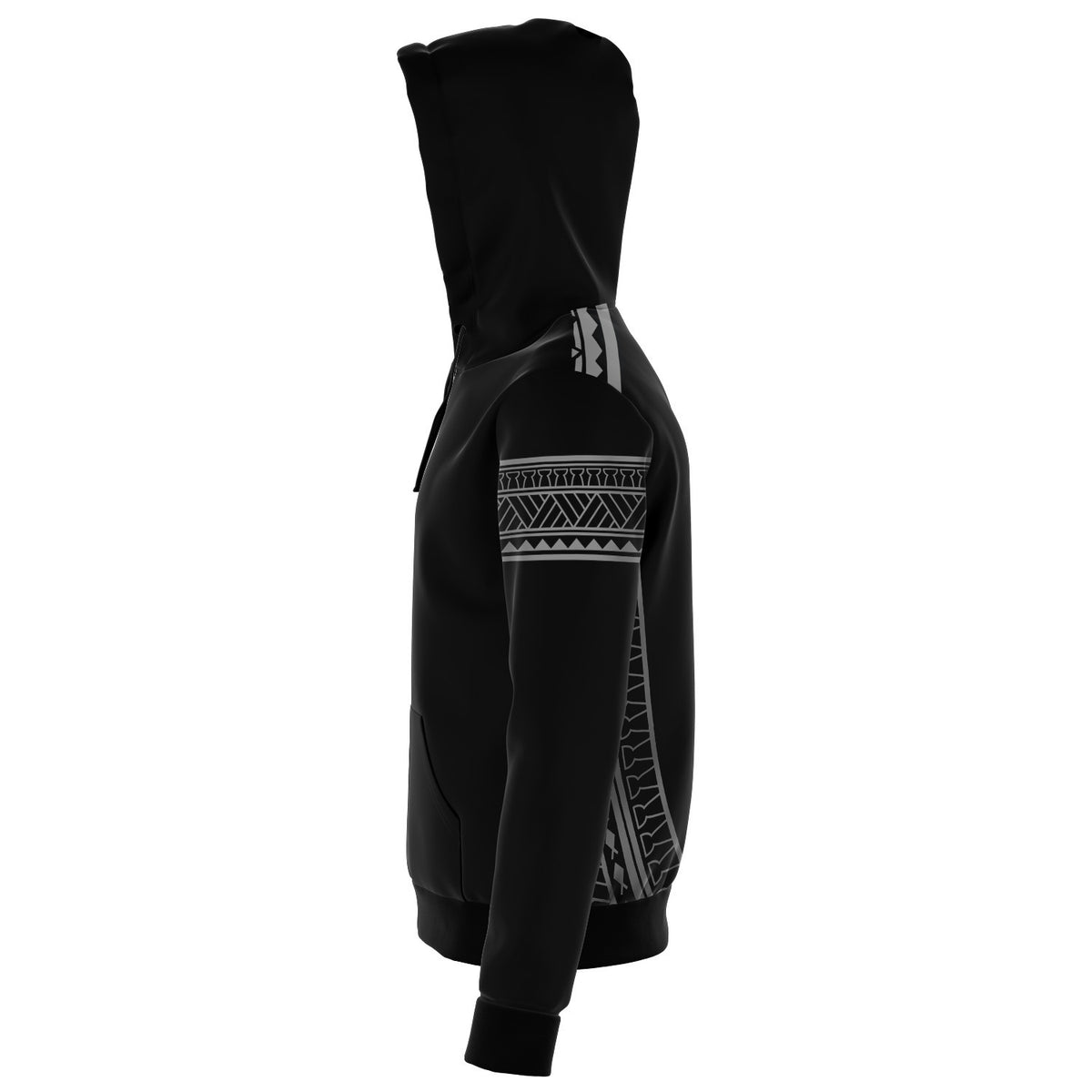 Guam Tribal Black Zip Hoodie Jacket – Island Life