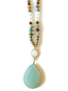 teardrop bead necklace