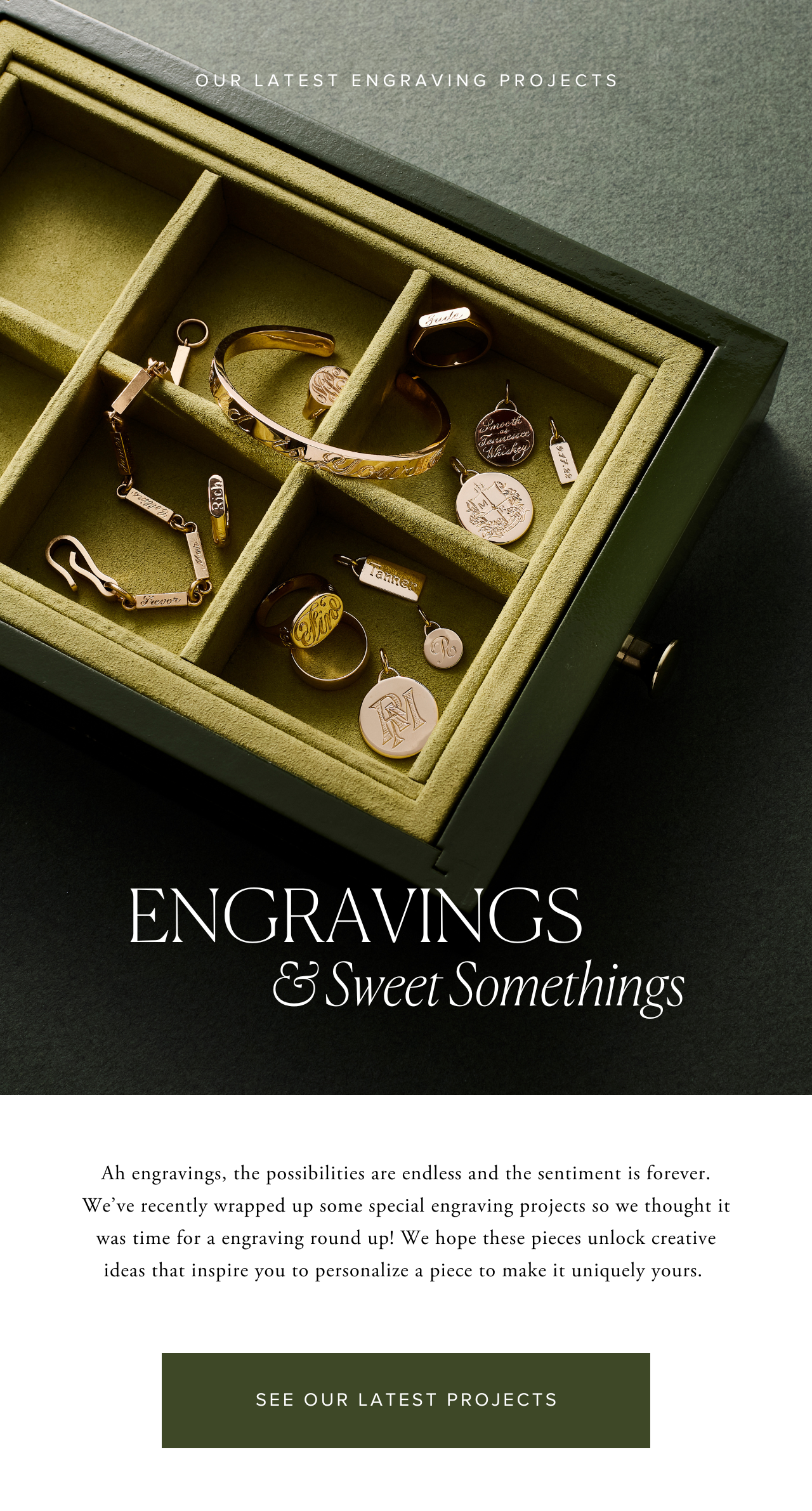 Our Latest Engraving Projects: Engravings & Sweet Somethings