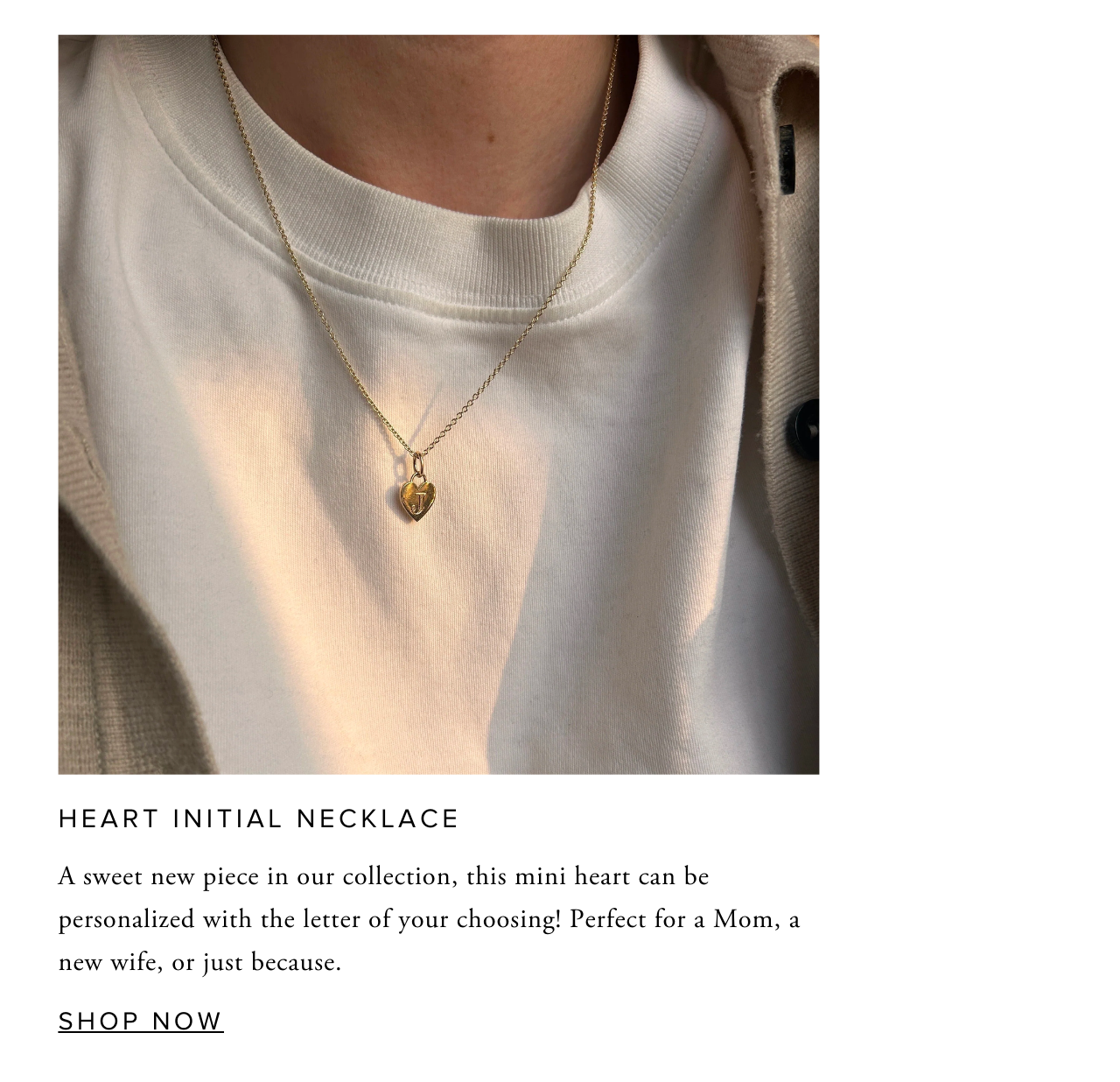 Heart Initial Necklace