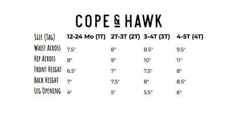 Hawk Size Chart