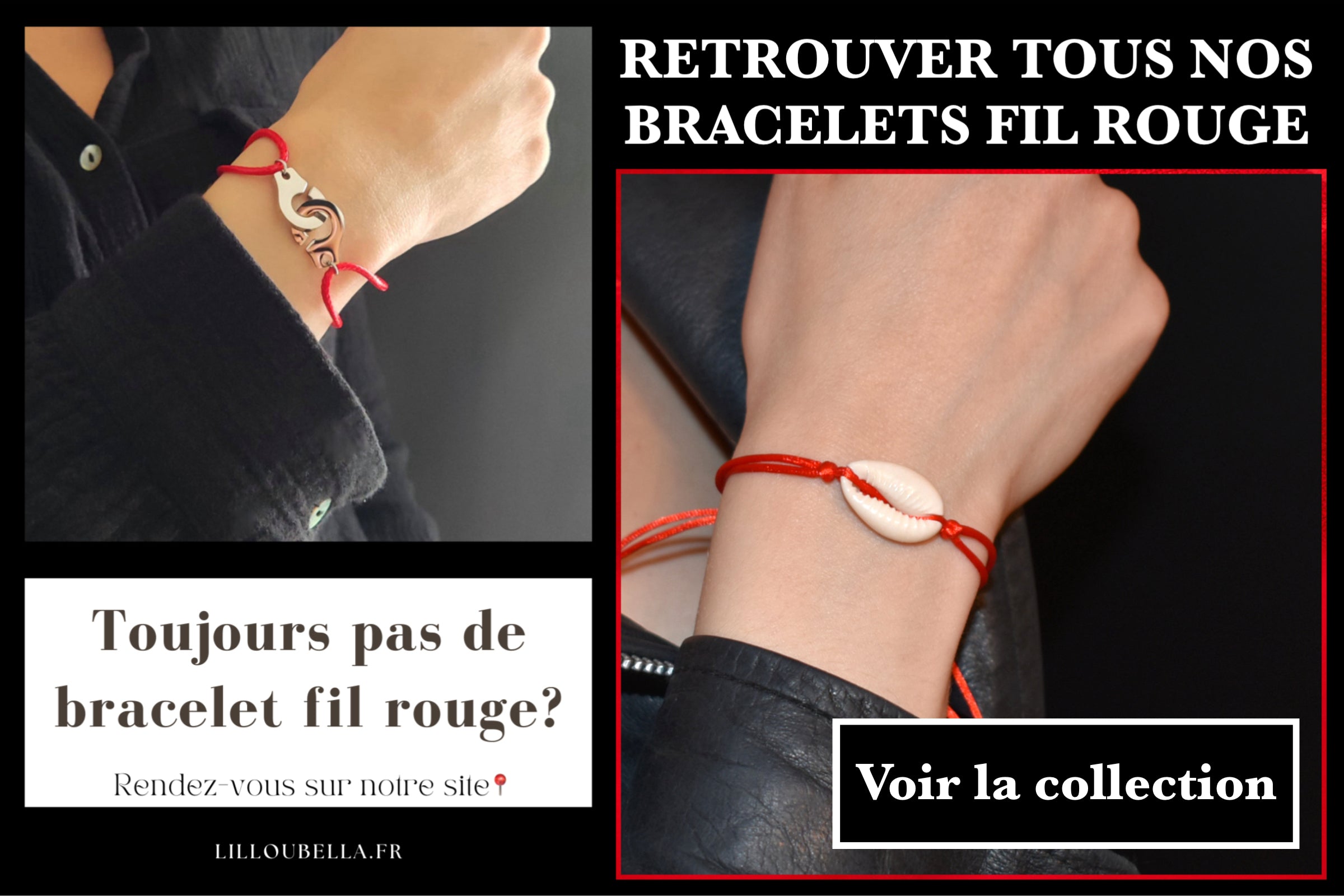 Bracelet « Fil Celtique » en Fil Rouge