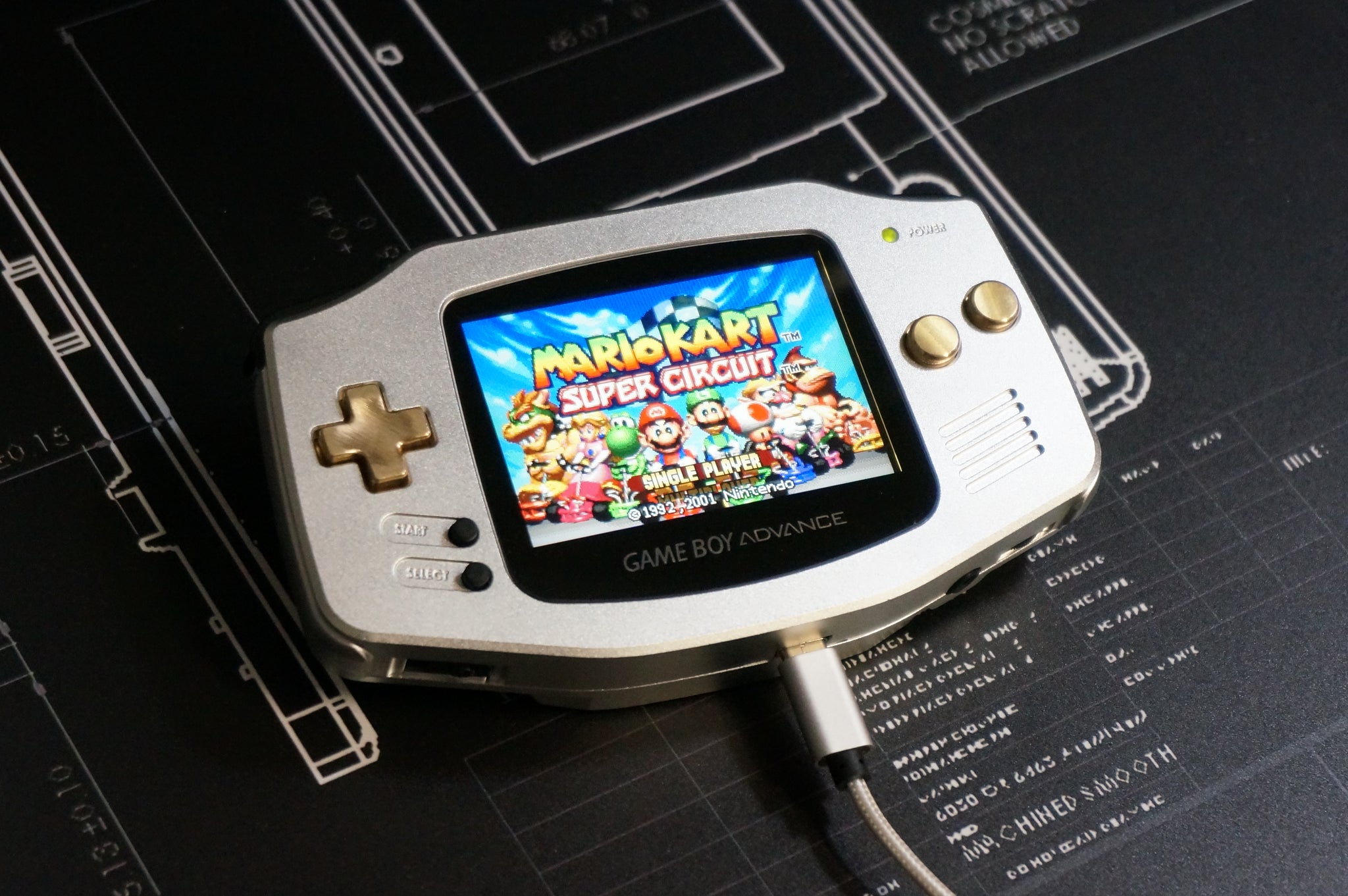 gameboy advance sp aluminum shell