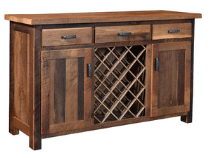 Acacia Barnwood Wine Server Farmstead Barnwood Furniture