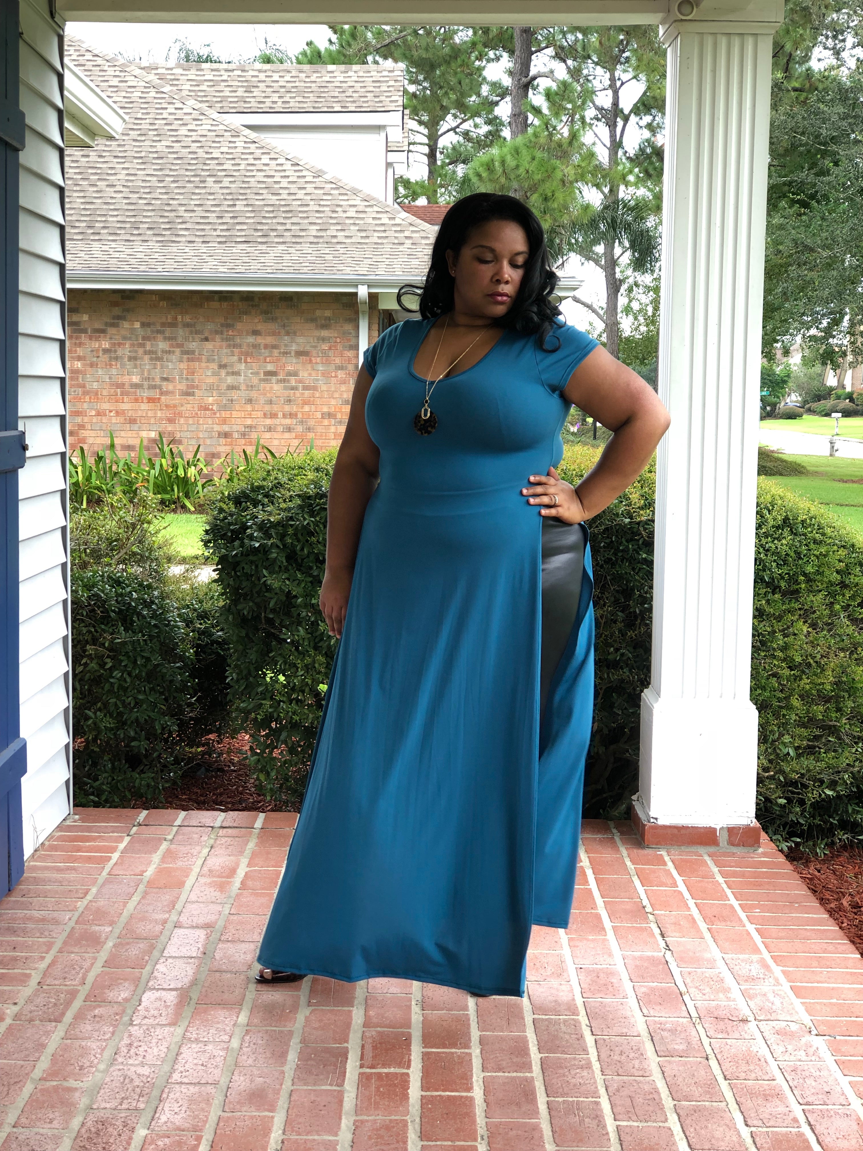 Lisa Lisa - Plus Size Two Slit Maxi Top – Diva Lux Clothing