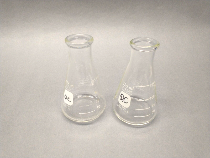 Pyrex 4980 125 Narrow Mouth Graduated Erlenmeyer Flask 125ml 4980 Lot Maverick Industrial Sales 8181