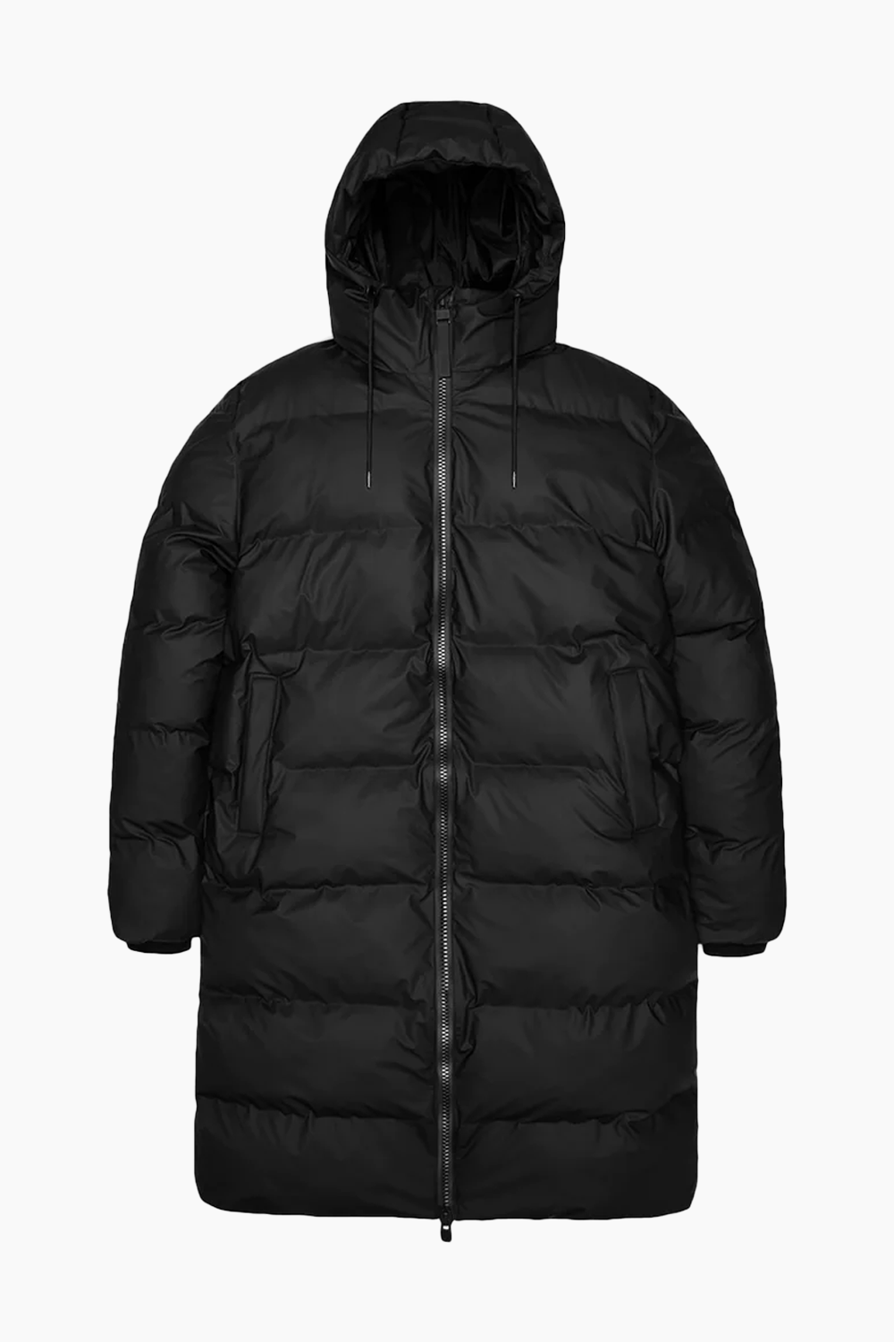 Se Alta Long Puffer Jacket W3T4 - Black - Rains - Sort M hos QNTS.dk