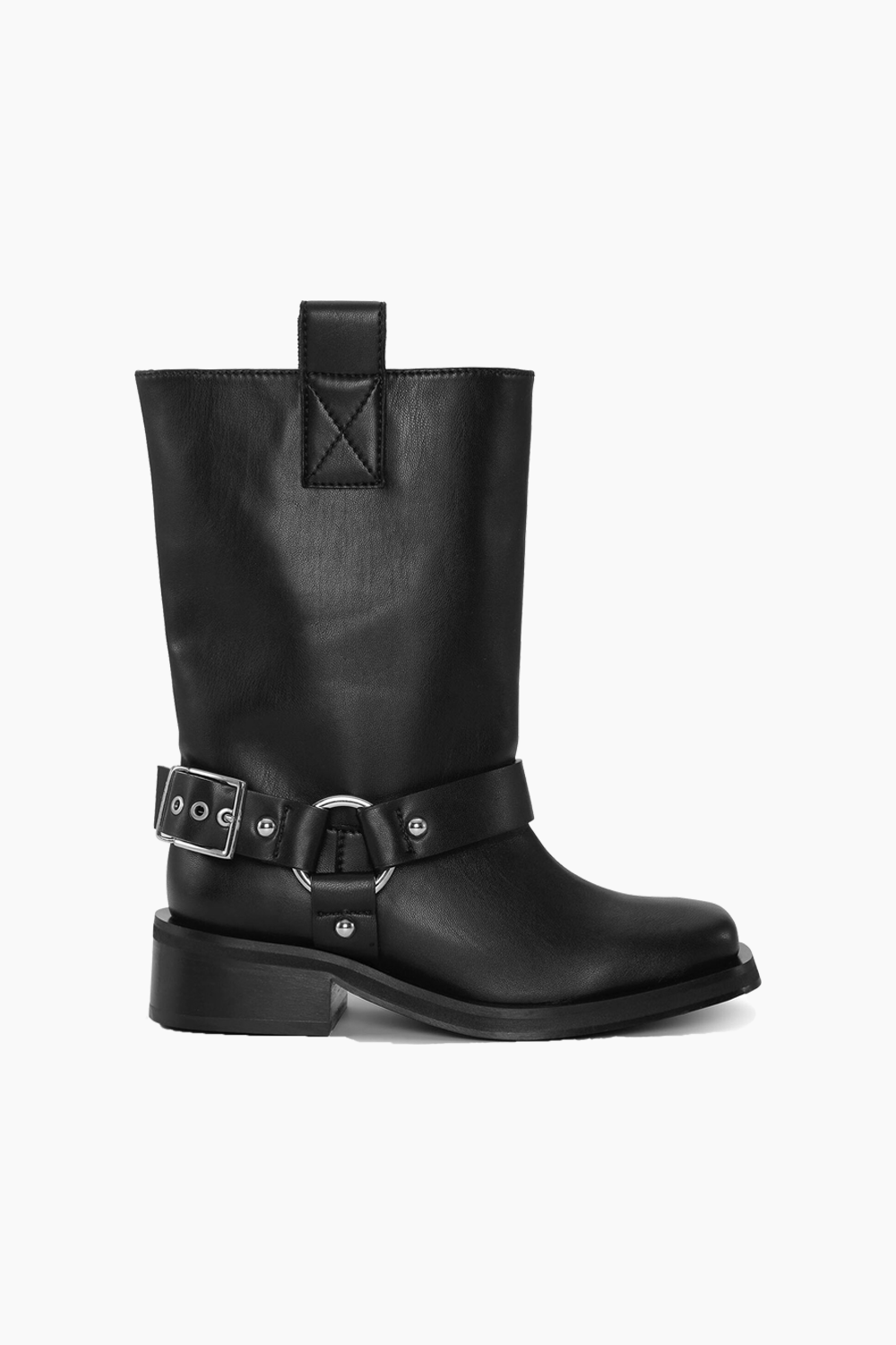 Se Biker Tubular Mid Shaft Boot S2275 - Black - GANNI - Sort 38 hos QNTS.dk