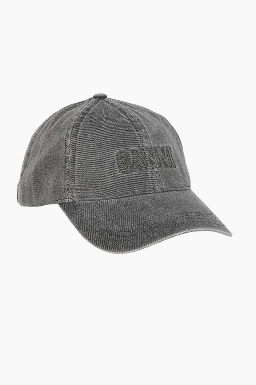 Cap Hat Denim A5759 - Black - GANNI - Grå One Size