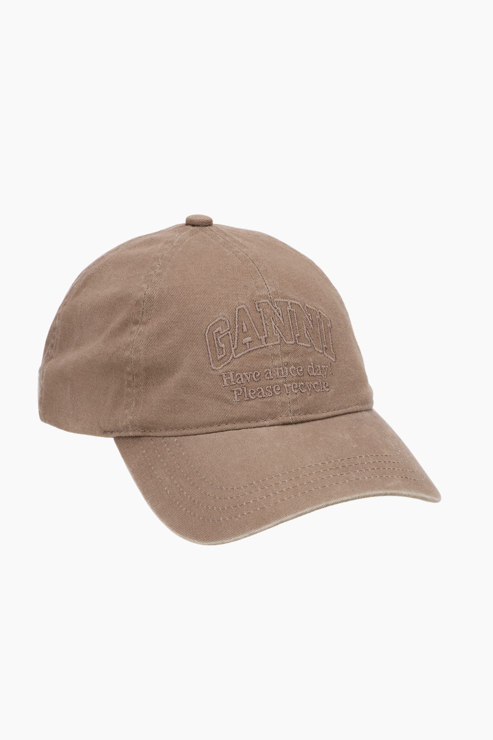 Billede af Cap Hat Patch A5860 - Shitake - GANNI - Brun One Size