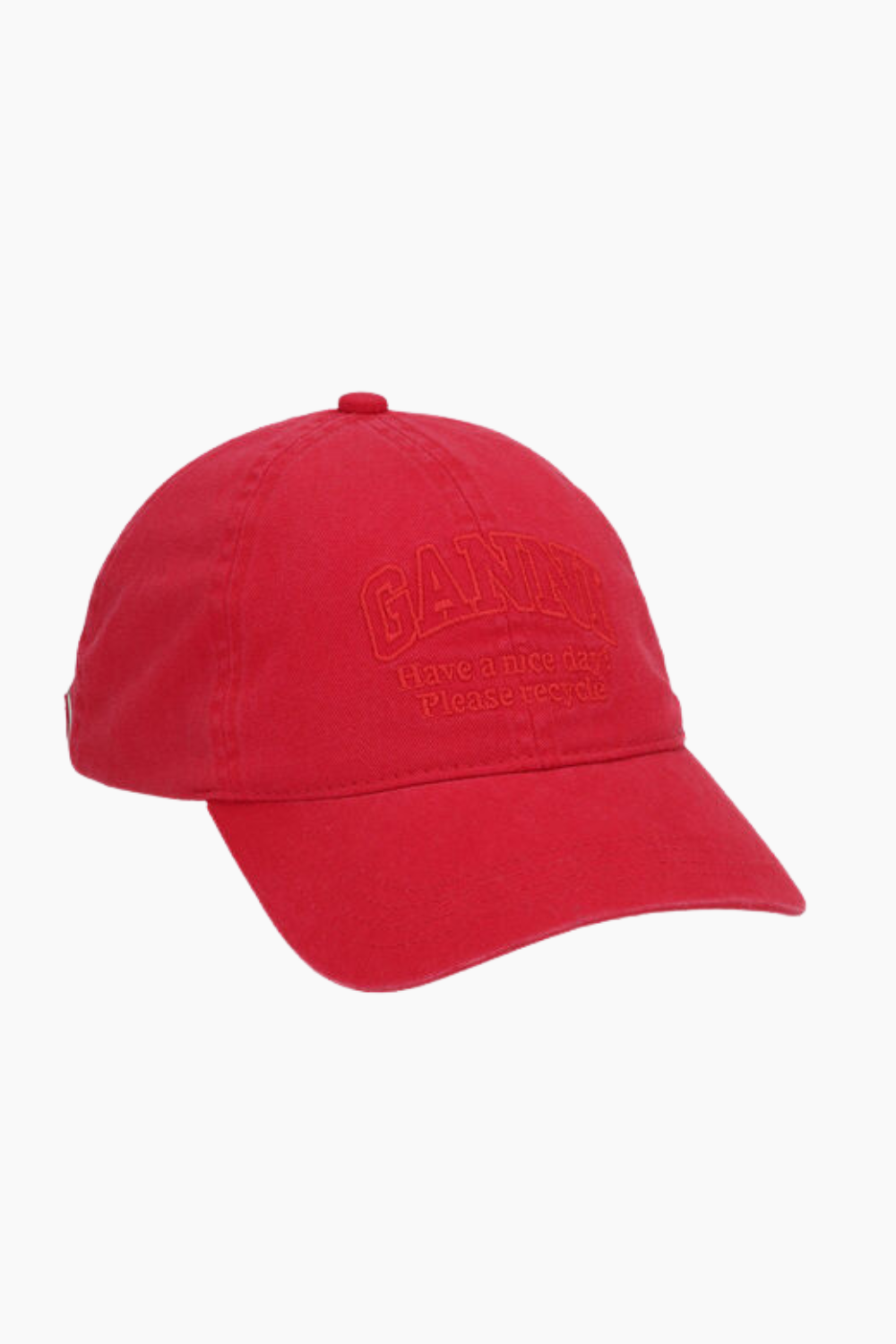 Se Cap Hat Patch A5886 - Barbados Cherry - GANNI - Rød One Size hos QNTS.dk