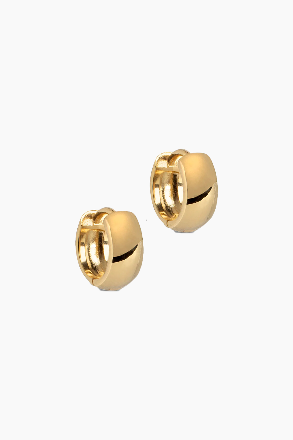 Billede af Classic Wide Hoops - 925S/GP - ENAMEL - Guld One Size