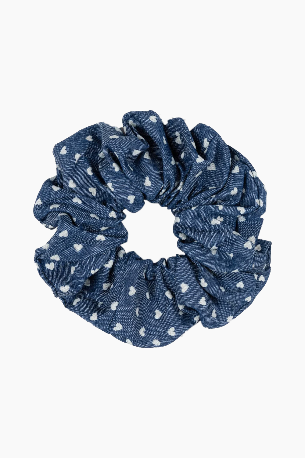 #3 - Denim Scrunchie - Hearts - Sui Ava - Blå One Size