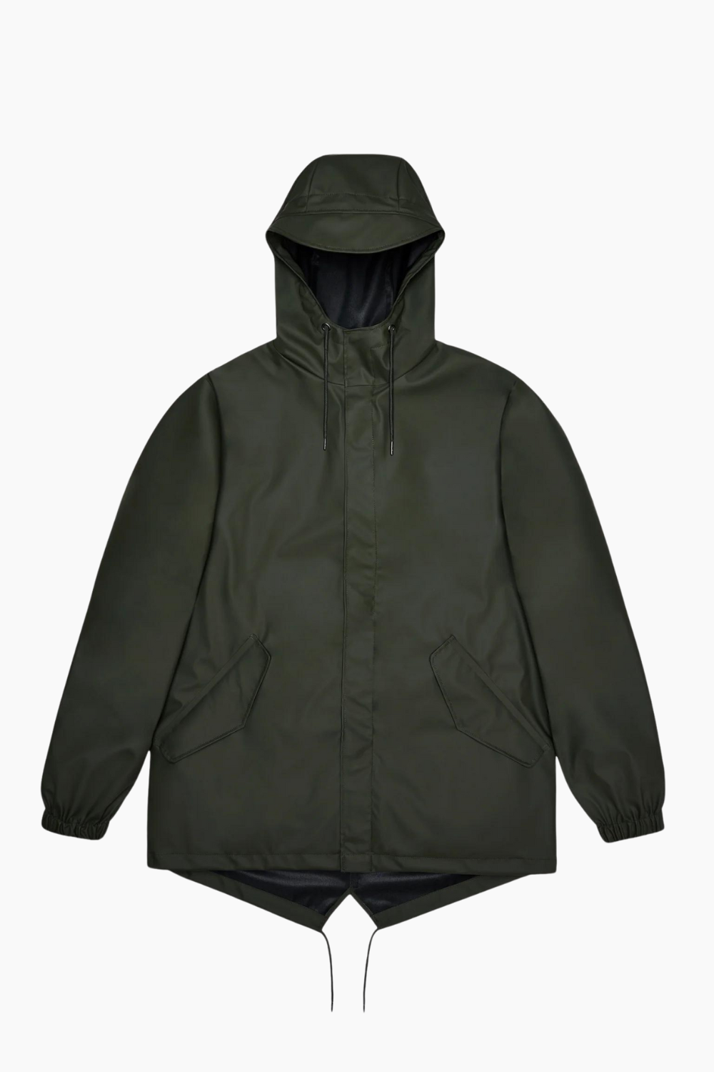 Se Fishtail Jacket W3 - Green - Rains - Grøn XS hos QNTS.dk