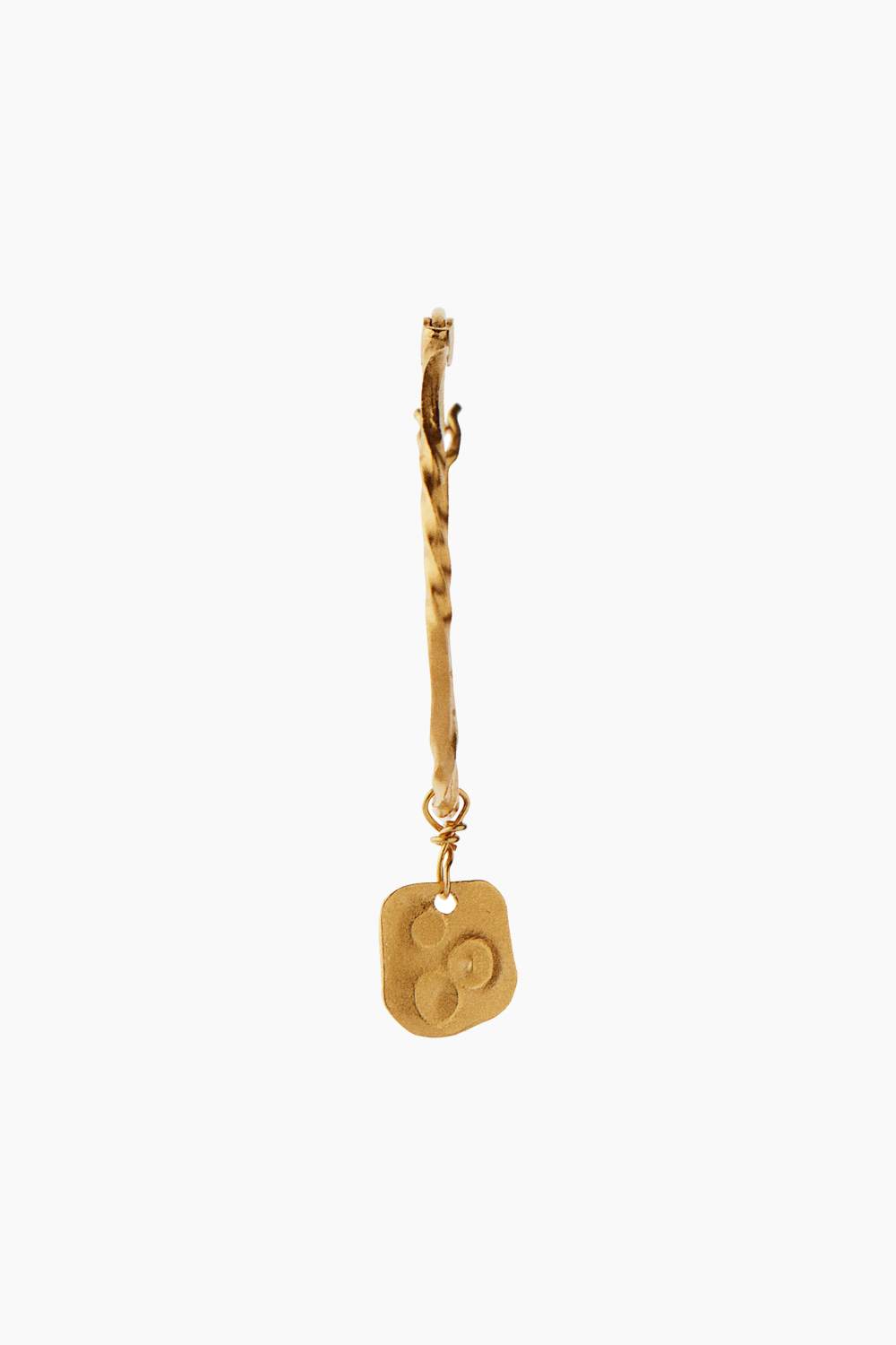 5: Flow Creol With Hammered Pendant - Gold - Stine A - Guld One Size