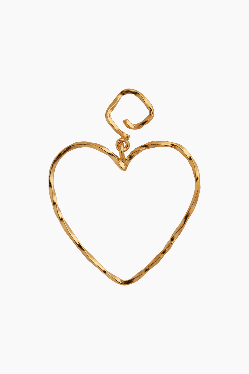 Billede af Funky Heart Earring - Gold - Stine A - Guld One Size