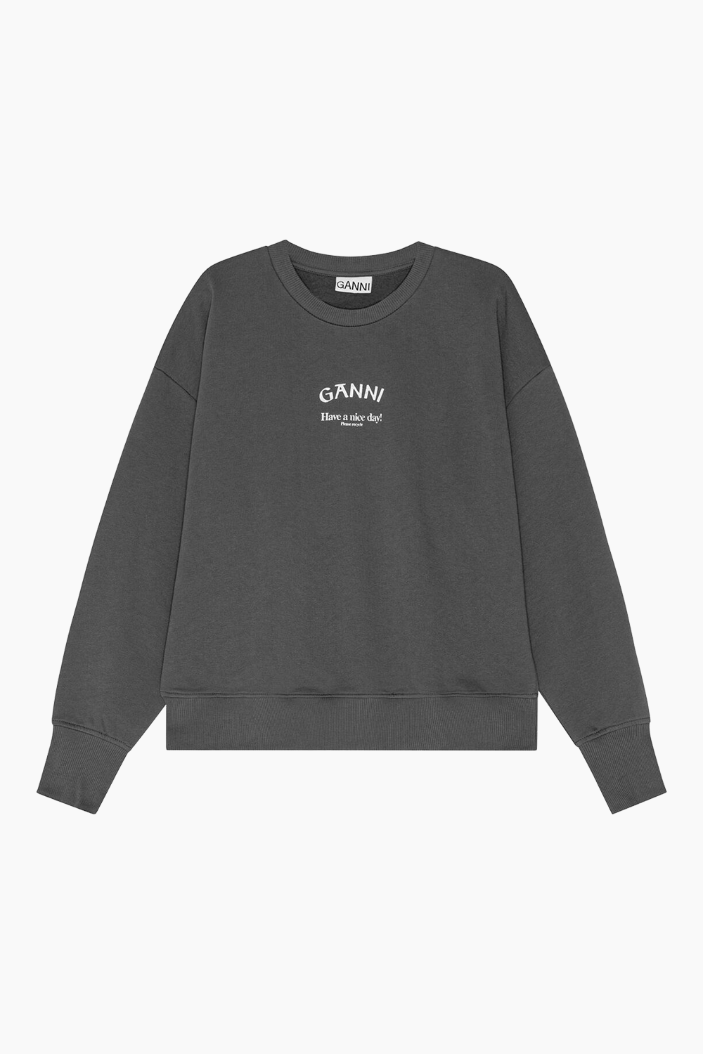 Billede af Isoli Oversized Sweatshirt T3885 - Volcanic Ash - GANNI - Grå XXS/XS