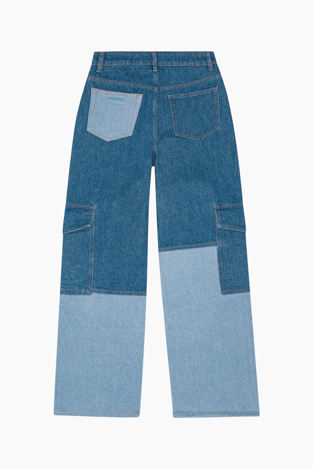 Se Cutline Denim Angi Jeans J1398 - Mid Blue Vintage - GANNI - Blå 28W hos QNTS.dk