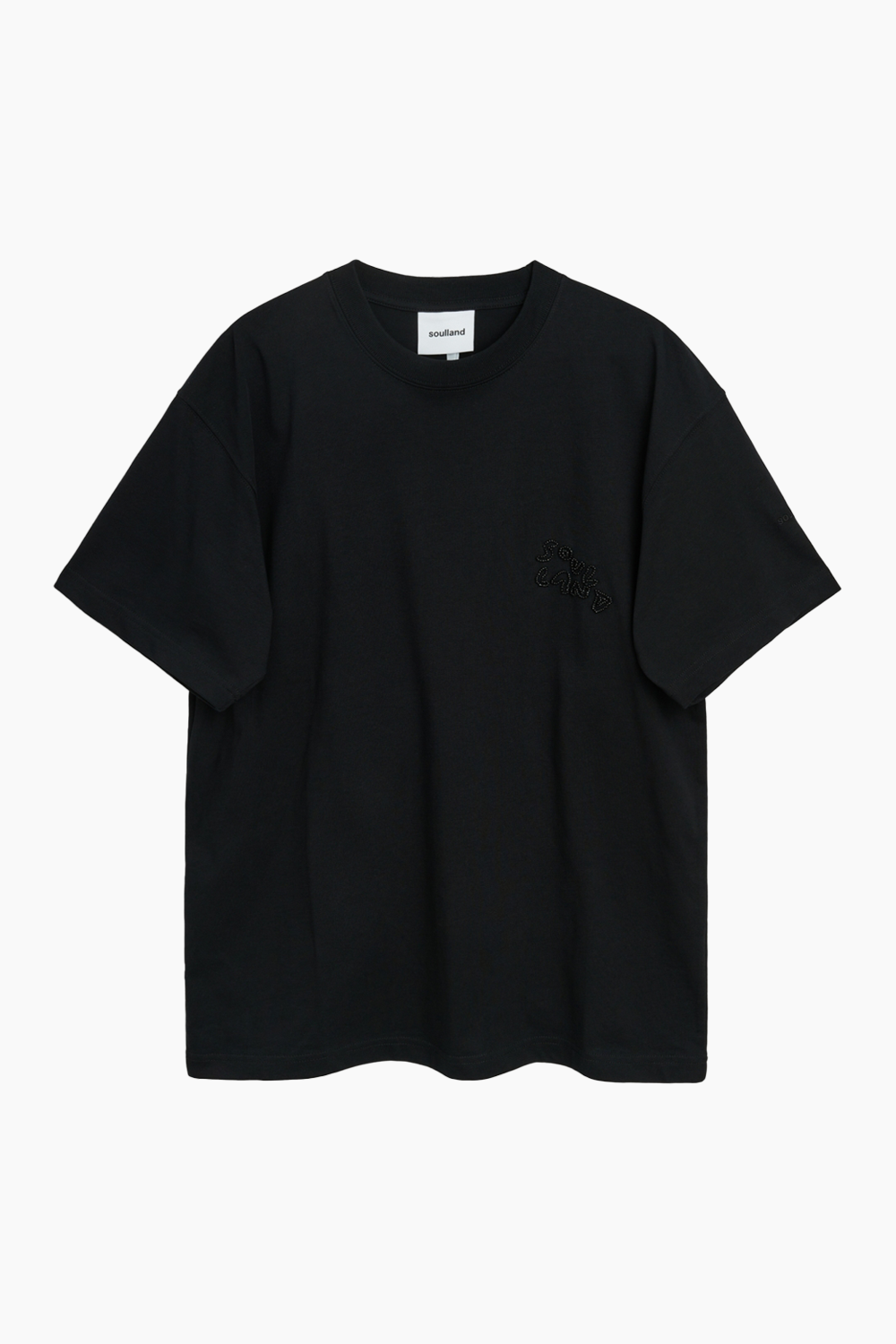 Se Kai T-shirt Beaded Logo - Black - Soulland - Sort M/L hos QNTS.dk