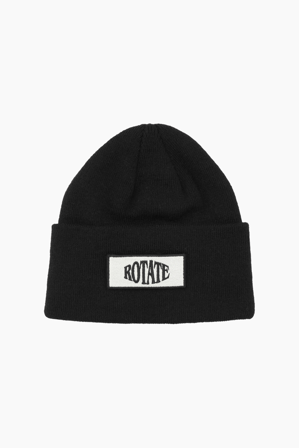 Knitted Beanie W. Patch - Black - ROTATE - Sort One Size