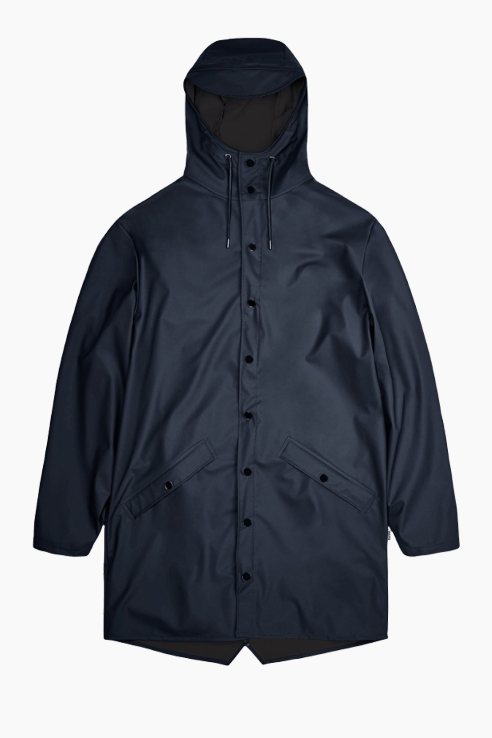 Se Long Jacket - Navy - Rains - Blå XS hos QNTS.dk