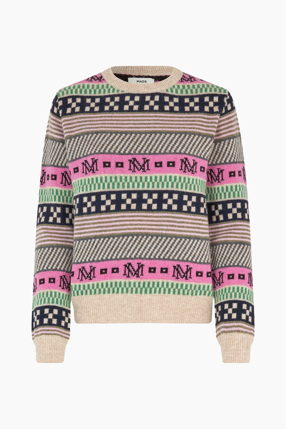 #2 - New Nordic Sonda Sweater - MN Jacquard Multi - Mads Nørgaard - Mønstret M