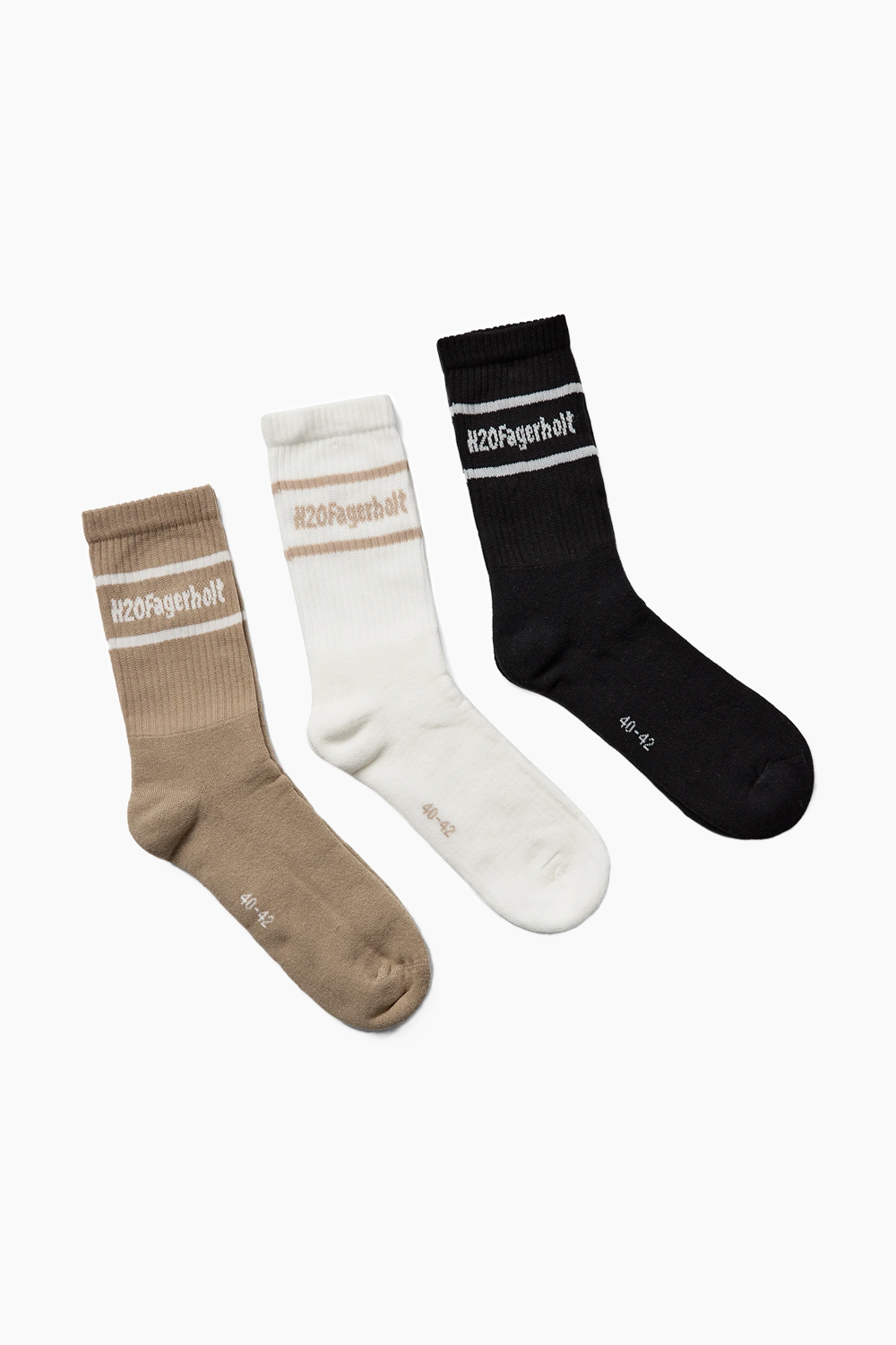Se New Suck Socks - Black/White/Creamy Grey - H2O Fagerholt - Mønstret 40-42 hos QNTS.dk