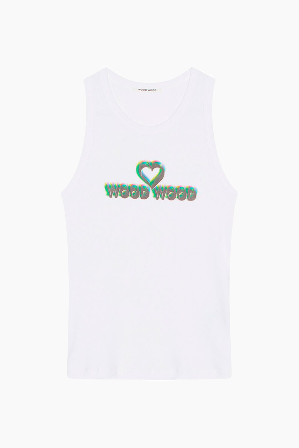 Nicole Rib Vest - White - Wood Wood - Hvid M