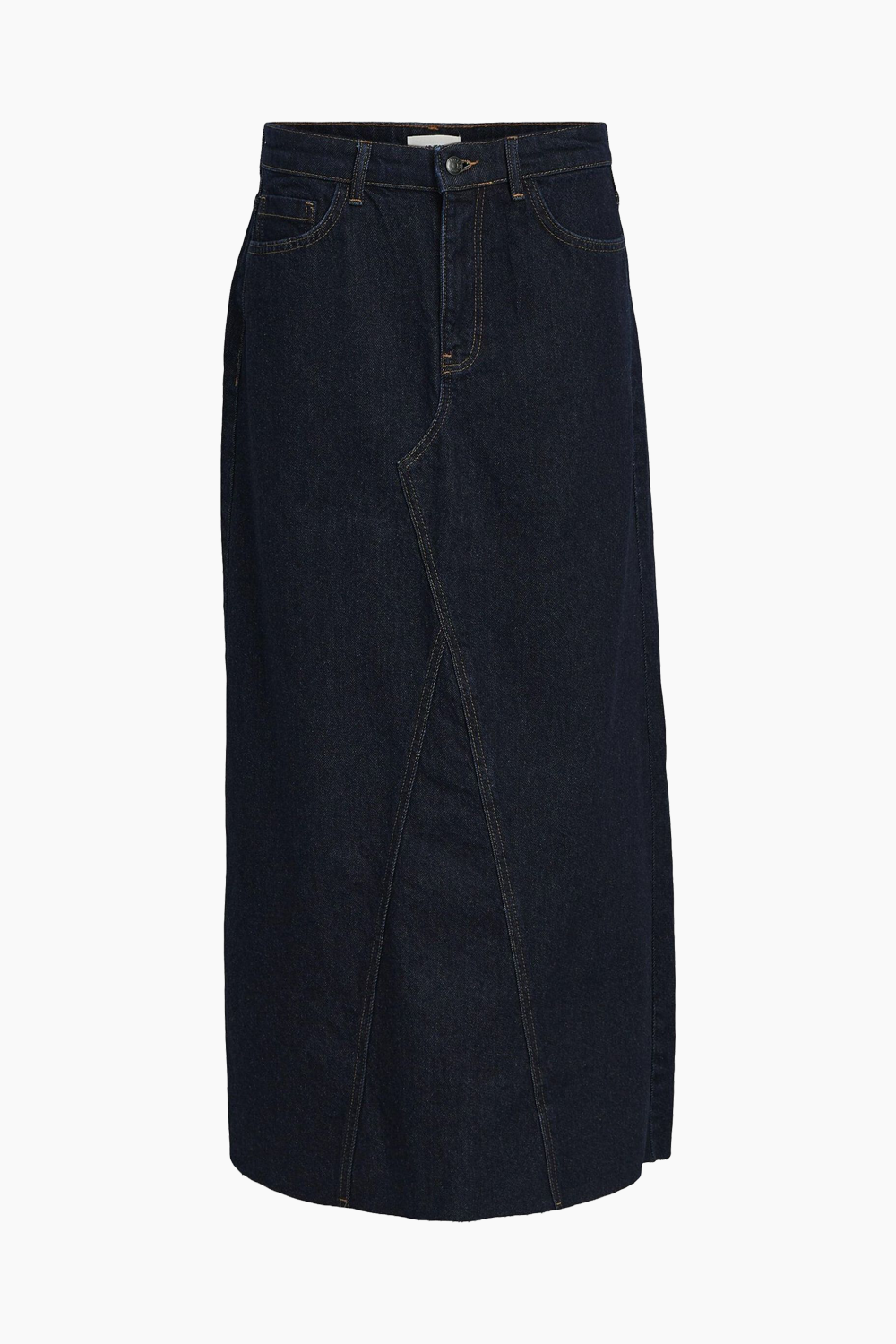 Billede af ObjHarlow Long Denim Skirt - Dark Blue Denim - Object - Blå M