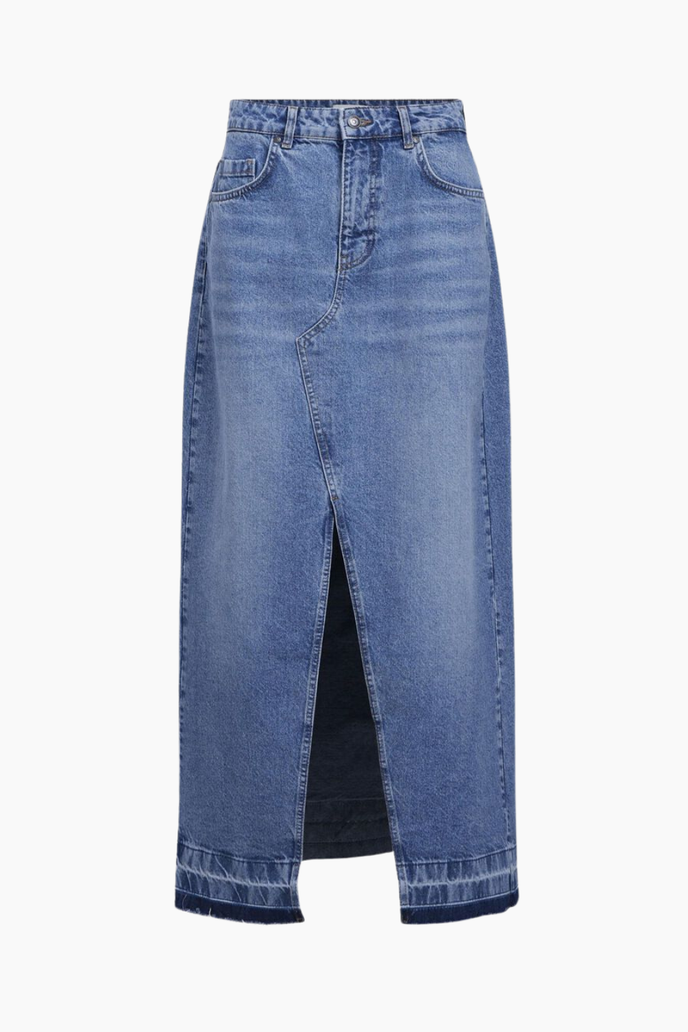 Se Objharper HW Denim Skirt - Medium Blue Denim - Object - Blå S hos QNTS.dk