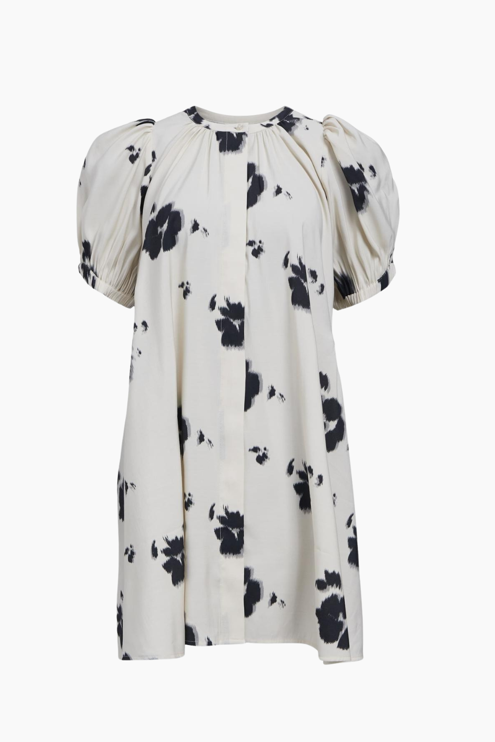 Se Objjenni 3/4 Shirt Dress - Sandshell/Flower - Object - Mønstret XL hos QNTS.dk