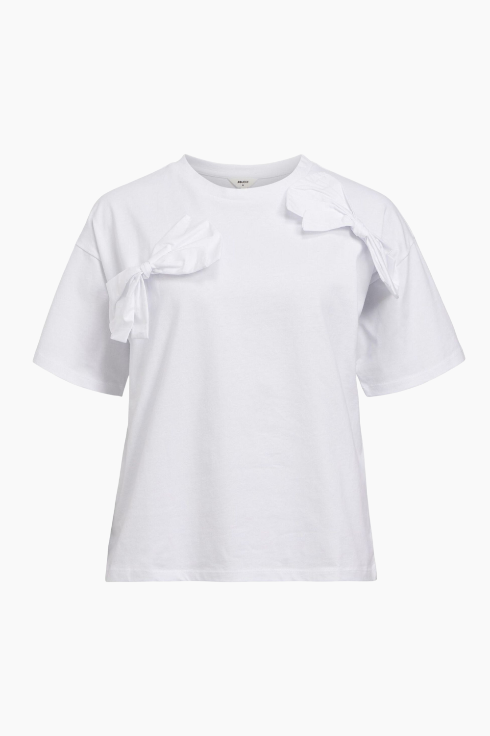 Se Objklara SS OW Bow Tee - White - Object - Hvid XL hos QNTS.dk