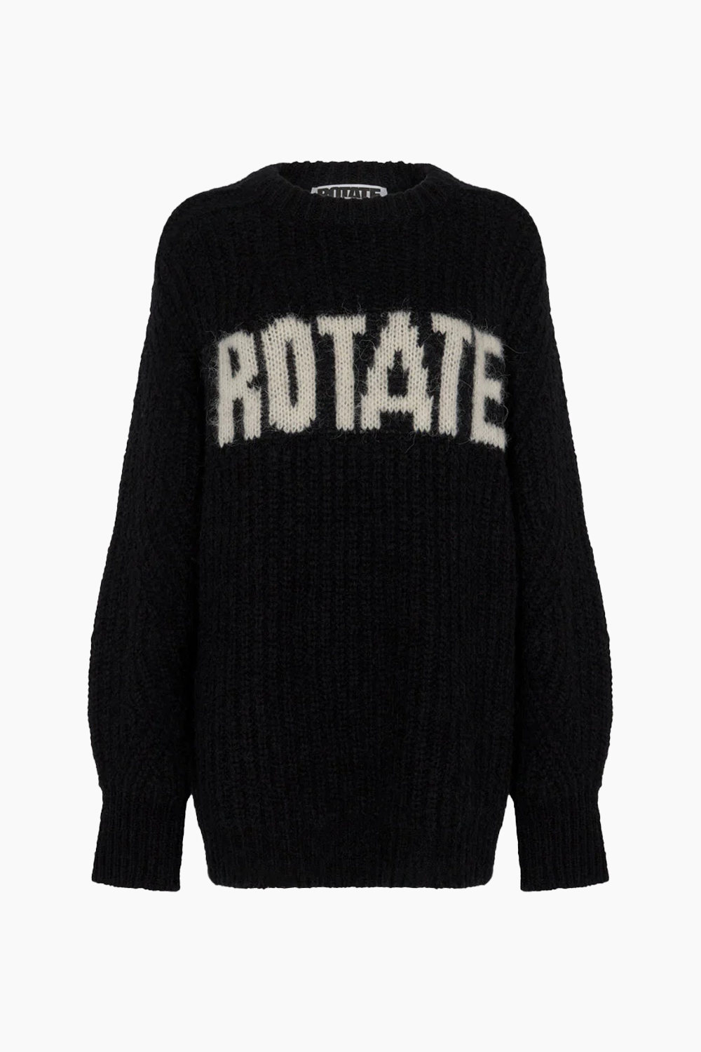 Oversized Logo Jumper - Black - ROTATE - Sort L