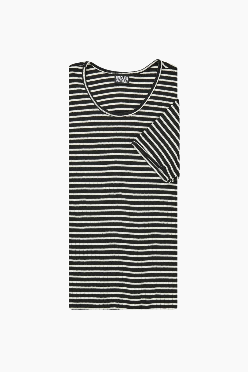 Billede af 101 Short Sleeve NPS Stripes - Black/Ecru - Nørgaard på Strøget - Stribet One Size